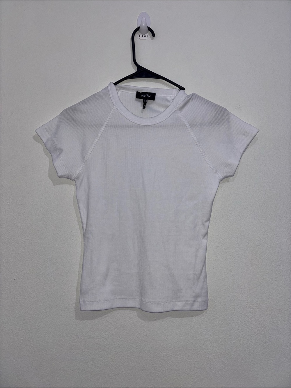 ME + EM Short Sleeve Ribbed Shirt Size 4